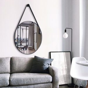 Espelho Redondo Decorativo Adnet Escandinavo 60cm com Suporte Rei dos Vidros