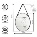 Ver imagem 3 de Espelho Redondo Decorativo Adnet Escandinavo 60cm com Suporte Rei dos Vidros