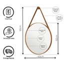 Ver imagem 3 de Espelho Redondo Decorativo Adnet Escandinavo 60cm com Suporte Rei dos Vidros