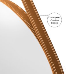 Espelho Redondo Decorativo Adnet Escandinavo 60cm com Suporte Rei dos Vidros - 5