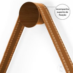 Espelho Redondo Decorativo Adnet Escandinavo 60cm com Suporte Rei dos Vidros - 6