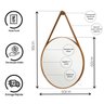 Espelho Redondo Decorativo Adnet Escandinavo 60cm com Suporte Rei dos Vidros - 3