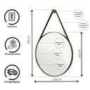 Ver imagem 4 de Espelho Redondo Decorativo Adnet Escandinavo 60cm com Suporte Rei dos Vidros