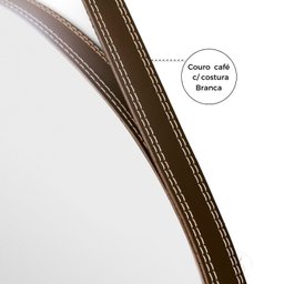 Espelho Redondo Decorativo Adnet Escandinavo 60cm com Suporte Rei dos Vidros - 5