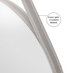Espelho Redondo Decorativo Adnet Escandinavo 60cm com Suporte Rei dos Vidros - 5