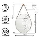 Ver imagem 3 de Espelho Redondo Decorativo Adnet Escandinavo 60cm com Suporte Rei dos Vidros