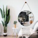 Ver imagem 2 de Espelho Redondo Decorativo Adnet Escandinavo 60cm com Suporte Rei dos Vidros