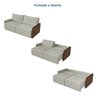Sofá Cama Retrátil e Reclinável 3 Lugares 225cm Jequitibá CabeCasa MadeiraOriginals - 4