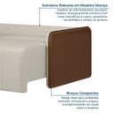 Ver mais imagens de Sofá Cama Casal Retrátil e Reclinável 3 Lugares Linho Caramelo/Bege Jequitibá 225cm CabeCasa MadeiraOriginals Madeira