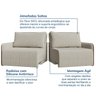 Sofá Cama Retrátil e Reclinável 3 Lugares 225cm Jequitibá CabeCasa MadeiraOriginals - 10