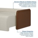 Ver mais imagens de Sofá Cama Retrátil e Reclinável 3 Lugares 225cm Jequitibá CabeCasa MadeiraOriginals Caramelo/Bege