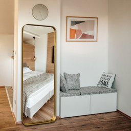 Espelho Grande Corpo Inteiro de Parede Moldura Aço 170x70cm Rei dos Vidros - 1