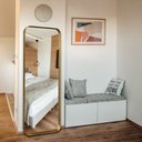 Ver imagem 1 de Espelho Grande Corpo Inteiro de Parede Moldura Aço 170x70cm Rei dos Vidros