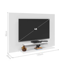 Painel de Tv Suspenso para Tv até 48 Polegadas com 2 Prateleiras Mdm7005:branco - 2
