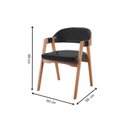 Ver imagem 5 de Conjunto Sala de Jantar Mesa Cone Amadeirada 120cm + 4 Cadeiras Gaia