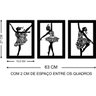 Kit 3 Quadro Corpo Bailarina Decorativo Vazado - 3