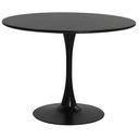 Ver imagem 1 de Mesa Saarinen Tulipa Redonda 120cm Tampo Madeira Preto