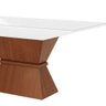 Mesa De Jantar Topazio Com Tampo De Vidro - Branco Laca Com Imbuia Glazer 200 X 100 - 4