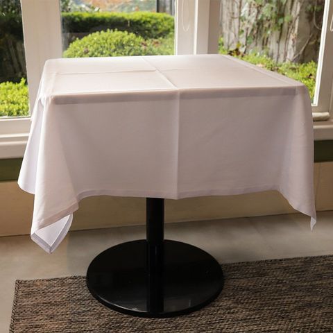 Toalha de Mesa Mariana Quadrada Branca - Poliéster, 75x75cm