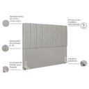 Ver imagem 4 de Cabeceira Estofada Carla 160 Cm Linho Cinza