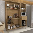 Ver imagem 2 de Cozinha Compacta Montano 6 Portas 2 Gavetas Ripado 3d Freijó/supremo - Panorama Móveis