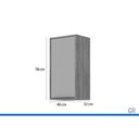 Ver imagem 4 de Armário Aéreo Cozinha Brilhante 1PORTA 40cm Off White MGM