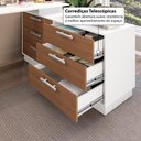 Ver imagem 3 de Penteadeira em L com 6 Gavetas Flex Multimóveis Crrui-CMO004 Branco/Madeirado