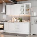 Ver imagem 2 de Cozinha Modulada 200 Cm Ce854 Americana Branco Calcare Henn