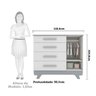 Quarto de Bebê com Cômoda e Berço 100% MDF Jolie Retrô - 3
