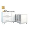 Quarto de Bebê com Cômoda e Berço 100% MDF Jolie Retrô - 2