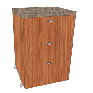 Mesa Multiuso Projeto Camarim Madeirado com Assento Estofado Cool/ Cinamomo