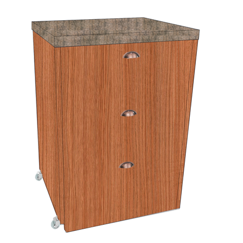 Mesa Multiuso Projeto Camarim Madeirado com Assento Estofado Cool/ Cinamomo