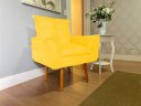 Ver imagem 2 de Kit 02 Poltronas Opala 1 Puff Opala Varias Cores Suede Bela-móveis:amarelo