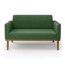 Ver imagem 6 de Poltrona Namoradeira Decorativa Isabella Pés Fixo em Madeira Castanho Suede Verde G19 - Gran Belo