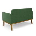 Ver imagem 7 de Poltrona Namoradeira Decorativa Isabella Pés Fixo em Madeira Castanho Suede Verde G19 - Gran Belo