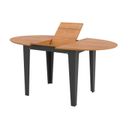 Ver imagem 6 de Mesa de Jantar Oval Extensível 4 Lugares 159cm Marrom/Freijó/Preto