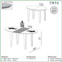 Ver imagem 4 de Mesa de Jantar Oval Extensível 4 Lugares 159cm Marrom/Freijó/Preto