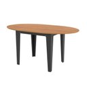 Ver imagem 7 de Mesa de Jantar Oval Extensível 4 Lugares 159cm Marrom/Freijó/Preto