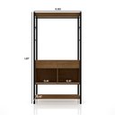 Ver imagem 3 de Guarda Roupa Closet Industrial 2 Gavetas Veneza Preto/demolição 90cm - Pallazio