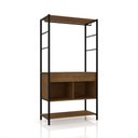 Ver imagem 1 de Guarda Roupa Closet Industrial 2 Gavetas Veneza Preto/demolição 90cm - Pallazio