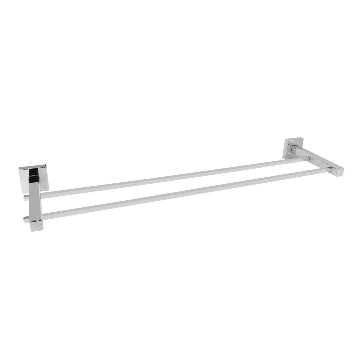 Porta Toalha de Banho Duplo 51cm Inox Polido Square Ducon Metais - 2