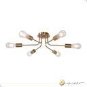 Ver imagem 6 de Lustre Luminária de Teto Plafon Aster Sputnik Aranha 6 Braços E27 Dourado Quarto Sala Cozinha