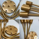 Ver imagem 4 de Lustre Luminária de Teto Plafon Aster Sputnik Aranha 6 Braços E27 Dourado Quarto Sala Cozinha