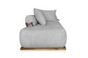 Ver imagem 5 de Sofá Dubai 2 Lugares 1.60m Tecido Bouclê Cinza para Sala Bz Home Decor