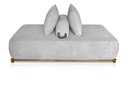 Ver imagem 2 de Sofá Dubai 2 Lugares 1.60m Tecido Bouclê Cinza para Sala Bz Home Decor