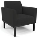 Ver imagem 6 de Sofá Namoradeira e 2 Poltronas Base Madeira Preto Maressa Veludo Preto - Ibiza