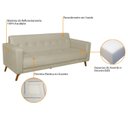 Ver imagem 5 de Sofá 3 Lugares 200cm Marisa Suede Yescasa