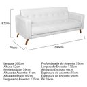 Ver imagem 3 de Sofá 3 Lugares 200cm Marisa Suede Yescasa