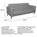Ver imagem 3 de Sofá 3 Lugares 200cm Marisa Suede Yescasa