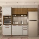Ver imagem 2 de Cozinha Modulada 3,10MTS Monza 4 Peças Freijó / Off White - Indekes
